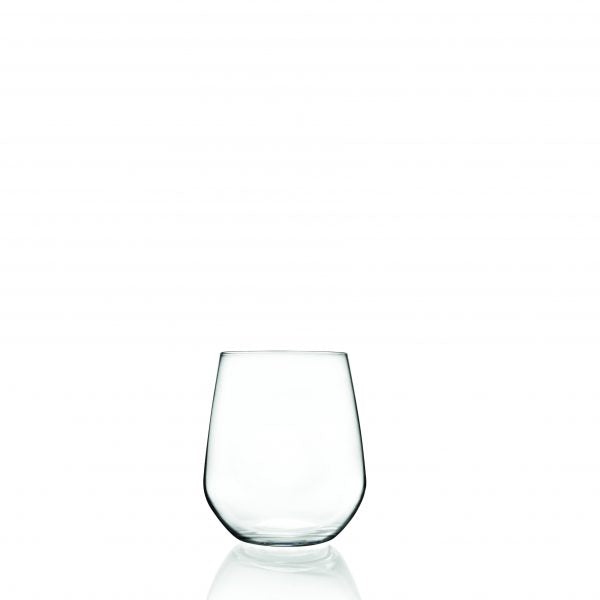 Stemless Wine Tumbler - 430ml, Universum from RCR Cristalleria. made out of Glass and sold in boxes of 6. Hospitality quality at wholesale price with The Flying Fork! 