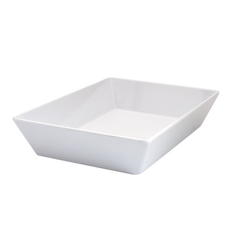 Rect. Deep Dish - White, 350 x 250 x 70mm from Ryner Melamine. Sold in boxes of 3. Hospitality quality at wholesale price with The Flying Fork! 