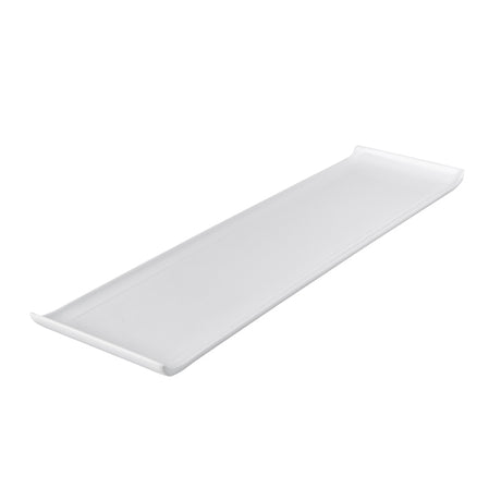 Rect. Platter - W-Lip, White, 555 x 150mm from Ryner Melamine. Sold in boxes of 3. Hospitality quality at wholesale price with The Flying Fork! 