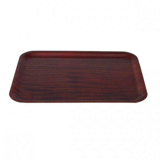 Rect. Wood Tray - Mahogany, 430 x 330mm from TheFlyingFork. Sold in boxes of 1. Hospitality quality at wholesale price with The Flying Fork! 