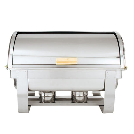 Roll Top Chafer - 18-10, Rect., 1-1 Size from TheFlyingFork. Sold in boxes of 1. Hospitality quality at wholesale price with The Flying Fork! 