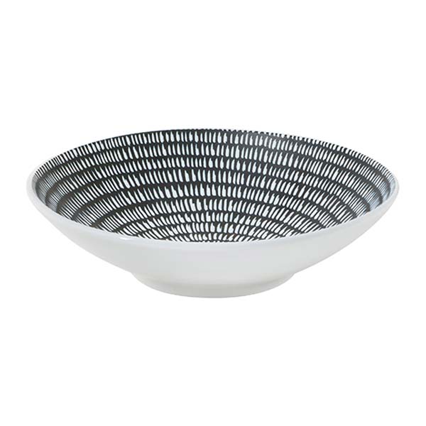 Round Bowl - 290mm, Storm from Luzerne. Textured, made out of Ceramic and sold in boxes of 6. Hospitality quality at wholesale price with The Flying Fork! 