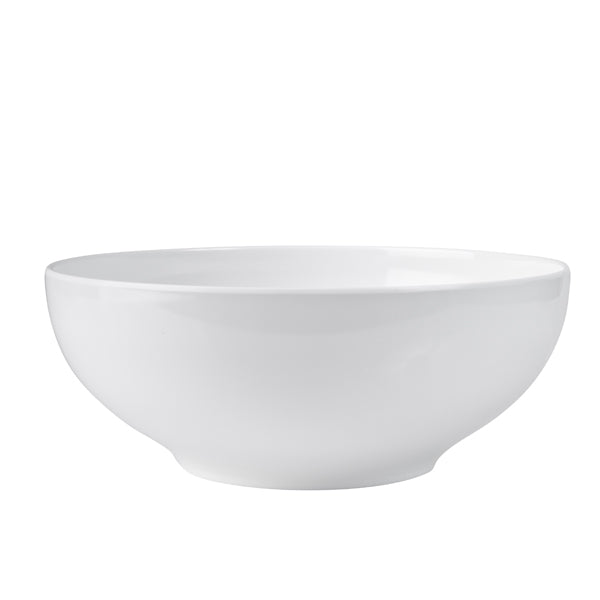 Round Bowl - White, 250mm from Ryner Melamine. Sold in boxes of 6. Hospitality quality at wholesale price with The Flying Fork! 