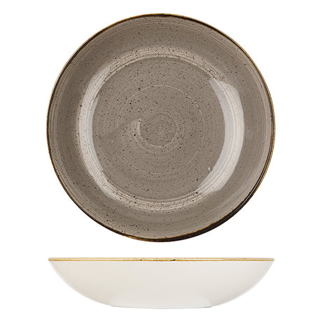 Round Coupe Bowl - 2400mL, Peppercorn grey, 310mm from Churchill. Vitrified, made out of Porcelain and sold in boxes of 6. Hospitality quality at wholesale price with The Flying Fork! 