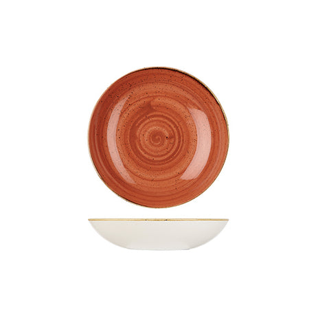 Round Coupe Bowl - 426mL, Spiced Orange, Stonecast from Churchill. made out of Porcelain and sold in boxes of 6. Hospitality quality at wholesale price with The Flying Fork! 