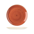 Round Coupe Plate - 260mm, Spiced Orange, Stonecast from Churchill. Vitrified, made out of Porcelain and sold in boxes of 6. Hospitality quality at wholesale price with The Flying Fork! 