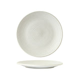 Round Coupe Plate - Ribbed, 210mm, Zuma Frost from Zuma. Matt Finish, made out of Ceramic and sold in boxes of 6. Hospitality quality at wholesale price with The Flying Fork! 