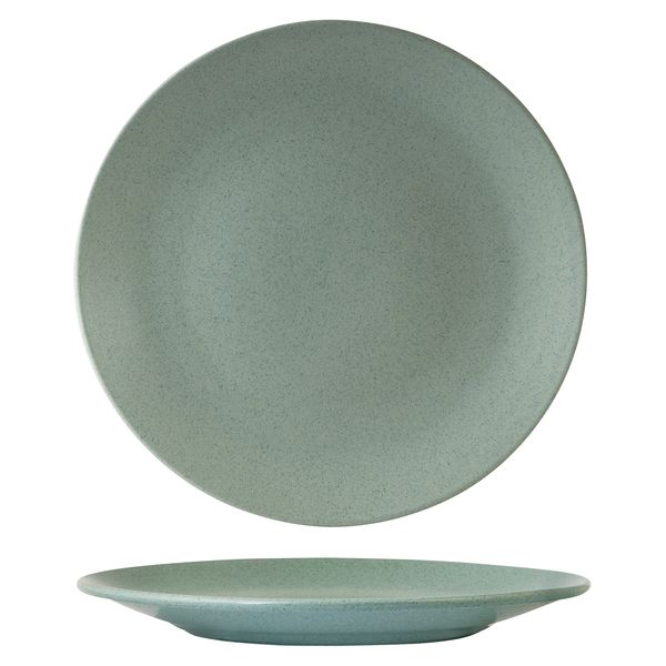Round Coupe Plate - 310mm, Zuma Mint from Zuma. Matt Finish, made out of Ceramic and sold in boxes of 3. Hospitality quality at wholesale price with The Flying Fork! 