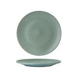 Round Coupe Plate - Ribbed, 210mm, Zuma Mint from Zuma. Matt Finish, made out of Ceramic and sold in boxes of 6. Hospitality quality at wholesale price with The Flying Fork! 