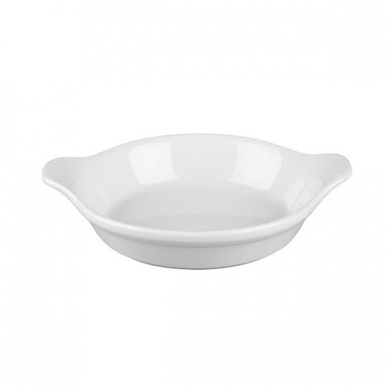 Round Gratin - 150mm, White, Churchill from Churchill. made out of Porcelain and sold in boxes of 6. Hospitality quality at wholesale price with The Flying Fork! 