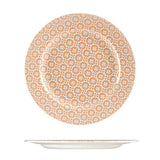 Round Plate - 276mm, Orange Moresque prints from Churchill. Patterned, made out of Porcelain and sold in boxes of 6. Hospitality quality at wholesale price with The Flying Fork! 