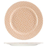 Round Plate - 305mm, Orange Moresque Prints from Churchill. Patterned, made out of Porcelain and sold in boxes of 6. Hospitality quality at wholesale price with The Flying Fork! 