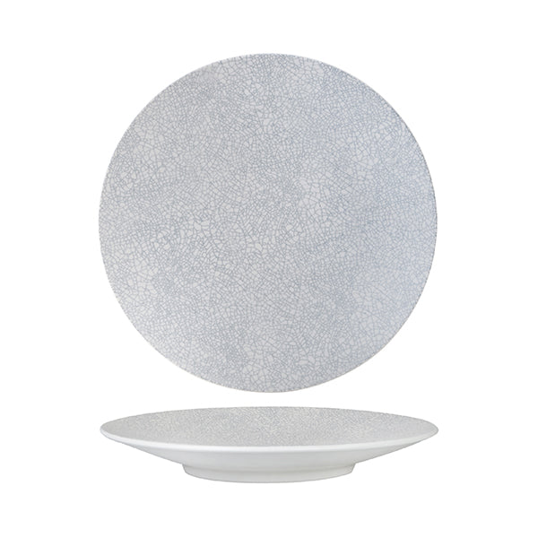 Round Plate - Coupe, 235mm, Grey Web from Luzerne. Textured, made out of Ceramic and sold in boxes of 12. Hospitality quality at wholesale price with The Flying Fork! 