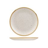 Round Plate - 217mm, Barley White, Stonecast from Churchill. Vitrified, made out of Porcelain and sold in boxes of 6. Hospitality quality at wholesale price with The Flying Fork! 