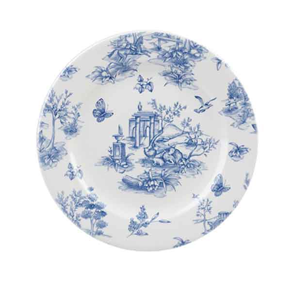 Round Plate - Toile, Prague, 215mm from Churchill. Patterned, made out of Porcelain and sold in boxes of 6. Hospitality quality at wholesale price with The Flying Fork! 