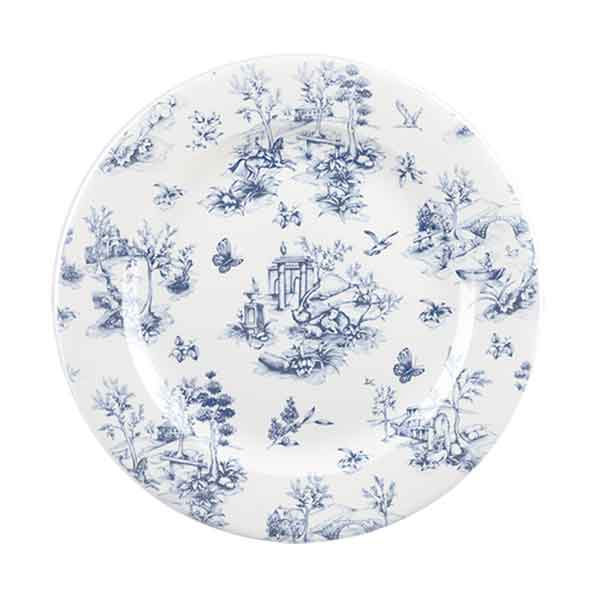 Round Plate - Toile, Prague, 276mm from Churchill. Patterned, made out of Porcelain and sold in boxes of 6. Hospitality quality at wholesale price with The Flying Fork! 