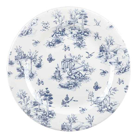 Round Plate - Toile, Prague, 305mm from Churchill. Patterned, made out of Porcelain and sold in boxes of 6. Hospitality quality at wholesale price with The Flying Fork! 