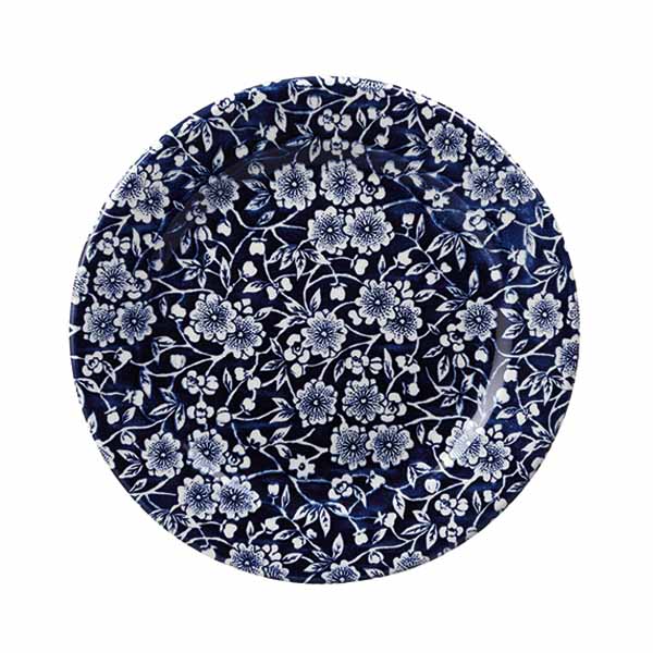 Round Plate - Victorian Calico, Willow, 215mm from Churchill. Patterned, made out of Porcelain and sold in boxes of 6. Hospitality quality at wholesale price with The Flying Fork! 