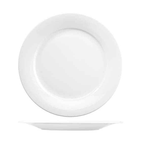Round Plate - Wide Rim, 203mm from Art de Cuisine. made out of Porcelain and sold in boxes of 6. Hospitality quality at wholesale price with The Flying Fork! 