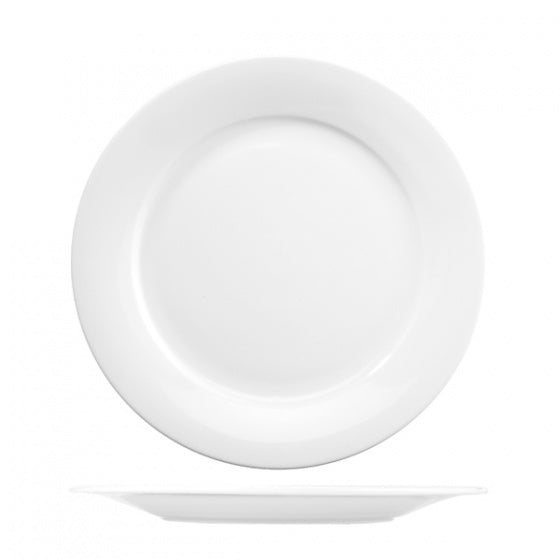 Round Plate - Wide Rim, 228mm from Art de Cuisine. made out of Porcelain and sold in boxes of 6. Hospitality quality at wholesale price with The Flying Fork! 