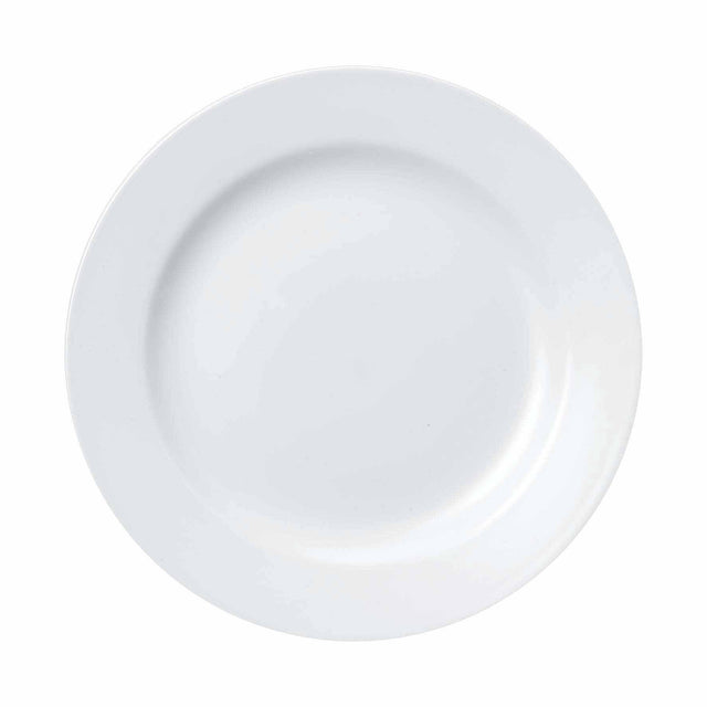 Round Plate - Wide Rim, 230mm, Classic from Churchill. made out of Porcelain and sold in boxes of 24. Hospitality quality at wholesale price with The Flying Fork! 