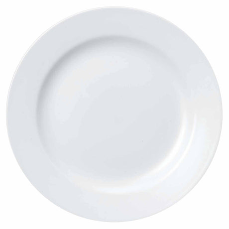 Round Plate - 312mm, Wide Rim, Classic from Churchill. made out of Porcelain and sold in boxes of 12. Hospitality quality at wholesale price with The Flying Fork! 