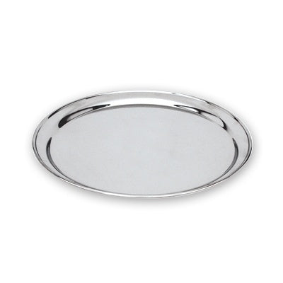 Round Tray - 18-8, 300mm-12" from TheFlyingFork. Sold in boxes of 1. Hospitality quality at wholesale price with The Flying Fork! 