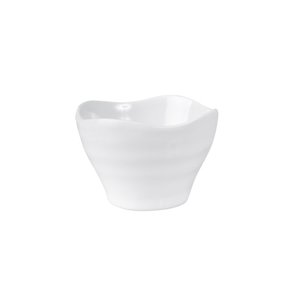 Round Wave Bowl - White, 90 x 55mm from Ryner Melamine. Sold in boxes of 12. Hospitality quality at wholesale price with The Flying Fork! 