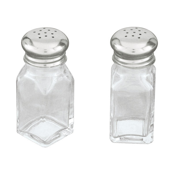 Salt & Pepper Shaker - Square, 60ml from TheFlyingFork. Sold in boxes of 12. Hospitality quality at wholesale price with The Flying Fork! 