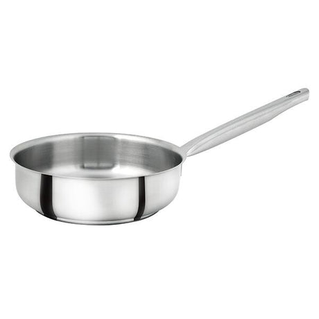 Saute Pan - 18-10, No Cover, 240 x 60mm-2.7Lt from Pujadas. Sold in boxes of 1. Hospitality quality at wholesale price with The Flying Fork! 