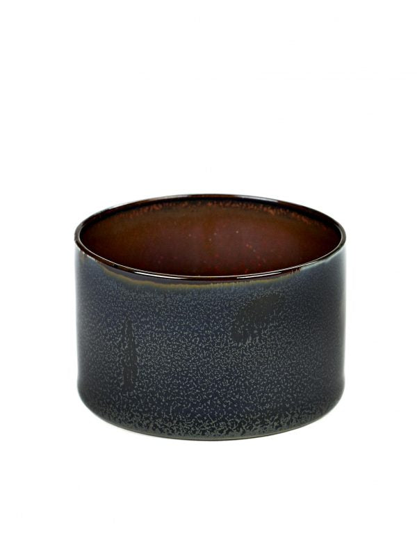 Round Low Cylinder - 75x50mm, Dark Blue-Rust from Serax. made out of Ceramic and sold in boxes of 1. Hospitality quality at wholesale price with The Flying Fork! 