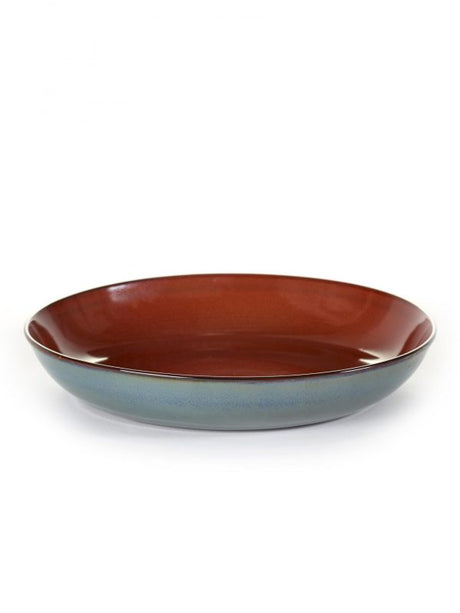 Round Pasta Plate - 235x45mm, Rust-Smokey Blue from Serax. made out of Ceramic and sold in boxes of 1. Hospitality quality at wholesale price with The Flying Fork! 