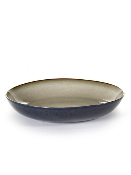 Round Pasta Plate - 235x45mm, Dark Grey-Dark Blue from Serax. made out of Ceramic and sold in boxes of 1. Hospitality quality at wholesale price with The Flying Fork! 