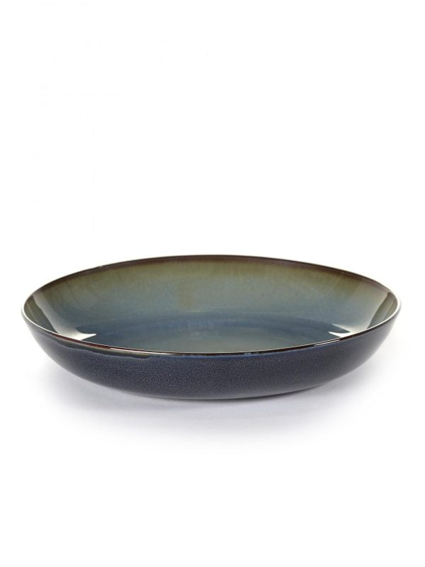 Round Pasta Plate - 235x45mm, Misty Grey-Dark Blue from Serax. made out of Ceramic and sold in boxes of 1. Hospitality quality at wholesale price with The Flying Fork! 