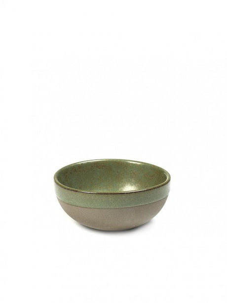 Round Bowl Small Surface - 90x40mm, Grey-Camogreen from Serax. made out of Ceramic and sold in boxes of 1. Hospitality quality at wholesale price with The Flying Fork! 
