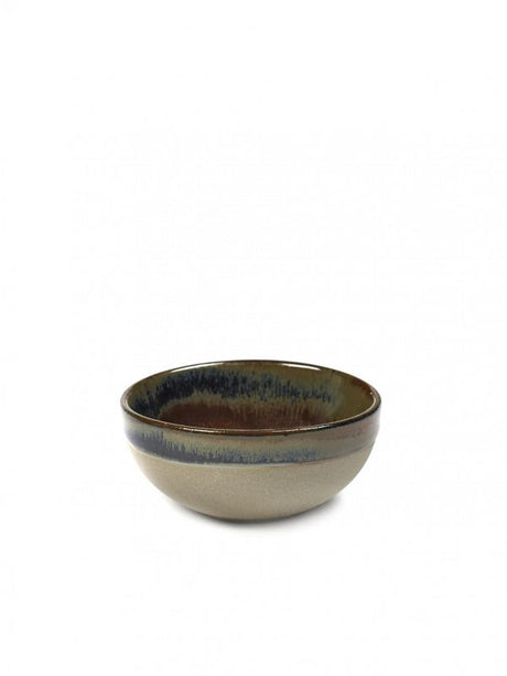 Round Bowl Small Surface - 90x40mm, Gris-Rusty Brown from Serax. made out of Ceramic and sold in boxes of 1. Hospitality quality at wholesale price with The Flying Fork! 