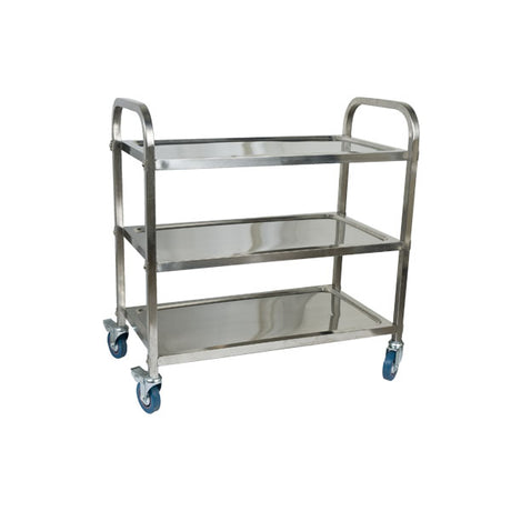 Serving Trolley - S-S, x hd, 3 Shelf, 760 x 400 x 840mm from TheFlyingFork. Sold in boxes of 1. Hospitality quality at wholesale price with The Flying Fork! 