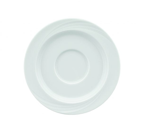 Special Saucer - Donna Senior from Schonwald. made out of Porcelain and sold in boxes of 12. Hospitality quality at wholesale price with The Flying Fork! 