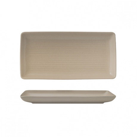 Share Platter - 250x125mm, Zuma Sand from Zuma. Ribbed, made out of Ceramic and sold in boxes of 6. Hospitality quality at wholesale price with The Flying Fork! 