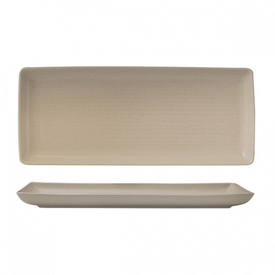 Share Platter - 335 x 140mm, Zuma Sand from Zuma. Ribbed, made out of Ceramic and sold in boxes of 6. Hospitality quality at wholesale price with The Flying Fork! 