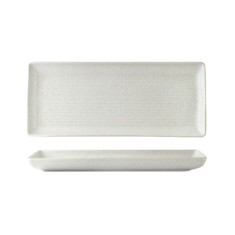 Share Platter - 335 x 140mm, Zuma Frost from Zuma. Ribbed, made out of Ceramic and sold in boxes of 6. Hospitality quality at wholesale price with The Flying Fork! 