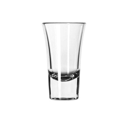 Shot glass on clear background