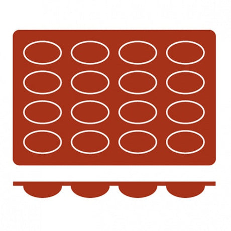Silicon Mould - Oval, 16 Cup from Frenti