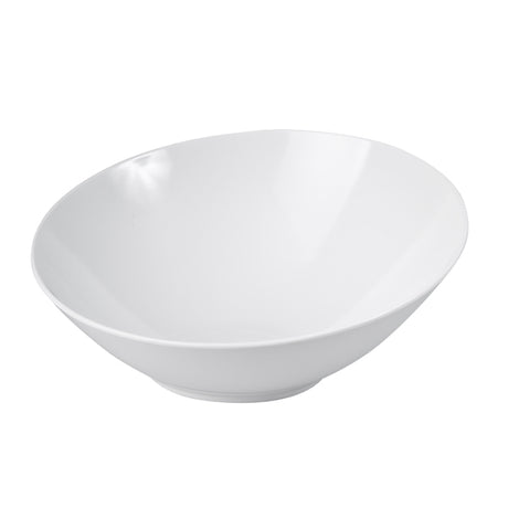 Slant Bowl - White, 350mm from Ryner Melamine. Sold in boxes of 3. Hospitality quality at wholesale price with The Flying Fork! 
