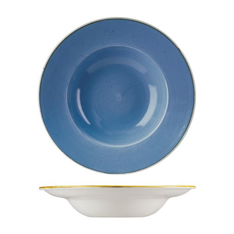 Soup-Pasta Bowl - 280mm, Cornflower Blue, Stonecast from Churchill. made out of Porcelain and sold in boxes of 6. Hospitality quality at wholesale price with The Flying Fork! 