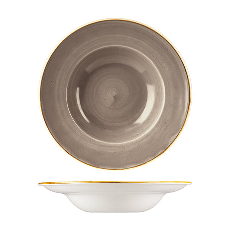 Soup-Pasta Bowl - 280mm, Peppercorn grey, Stonecast from Churchill. made out of Porcelain and sold in boxes of 6. Hospitality quality at wholesale price with The Flying Fork! 