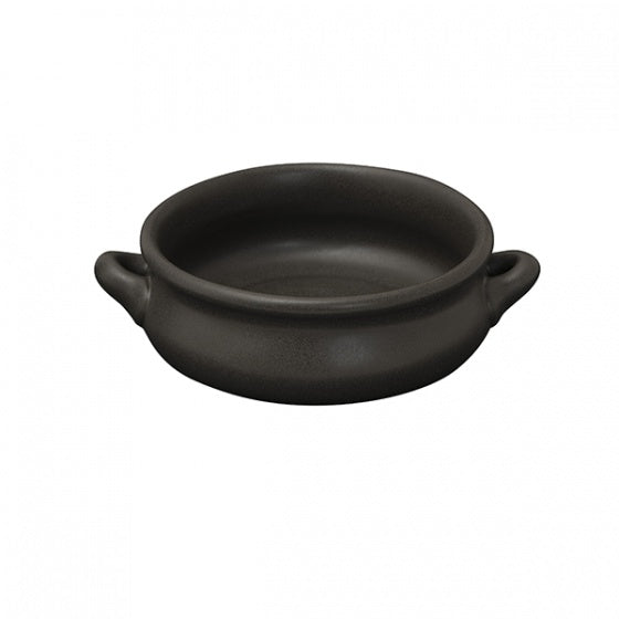 Spanish Dish - 400ml, Zuma Charcoal from Zuma. With handles, made out of Ceramic and sold in boxes of 6. Hospitality quality at wholesale price with The Flying Fork! 