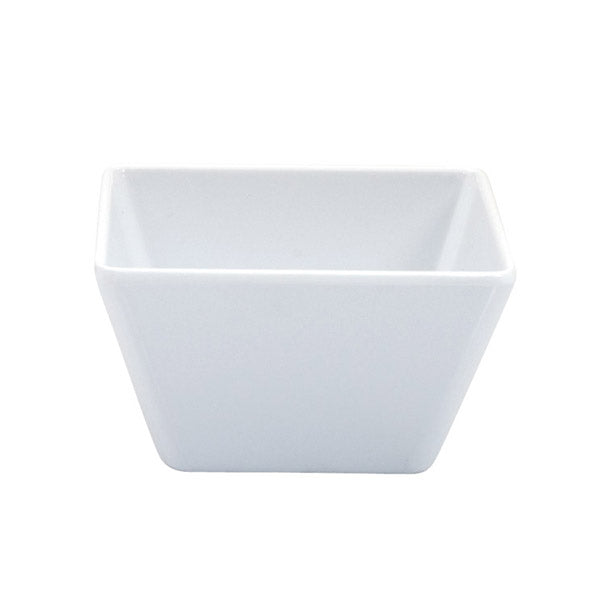 Square Bowl - White, 70 x 70 x 42mm from Ryner Melamine. Sold in boxes of 12. Hospitality quality at wholesale price with The Flying Fork! 
