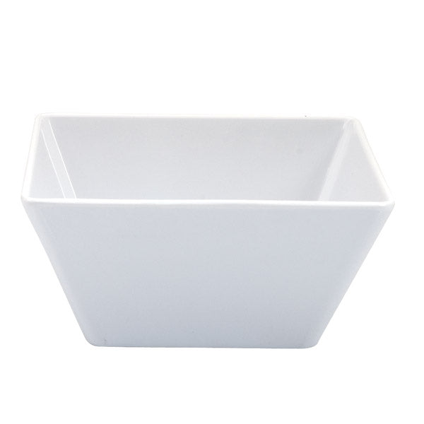 Square Bowl - White, 180 x 180 x 85mm from Ryner Melamine. Sold in boxes of 6. Hospitality quality at wholesale price with The Flying Fork! 