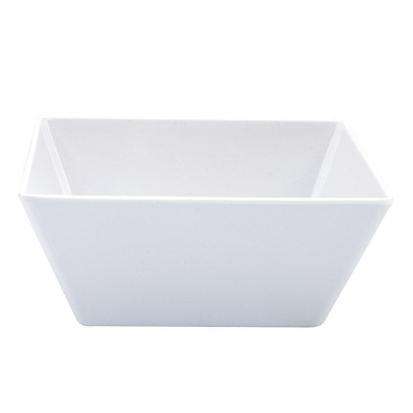 Square Bowl - White, 240 x 240 x 100mm from Ryner Melamine. Sold in boxes of 3. Hospitality quality at wholesale price with The Flying Fork! 